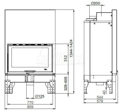 Камінна топка Uniflam 860 EVO гільйотина (ref. 260-181). Фото 9