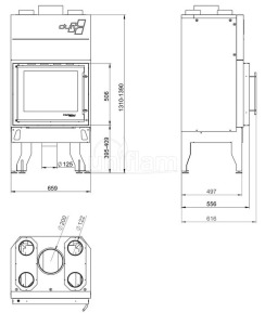 Камінна топка Uniflam 660 DURO (ref. 837-000). Фото 3